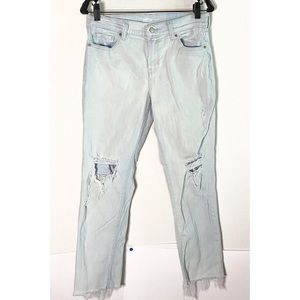 Old Navy destructed boyfriend jeans, size 4